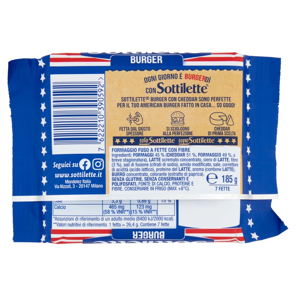 Sottilette Cheddar, 185 g